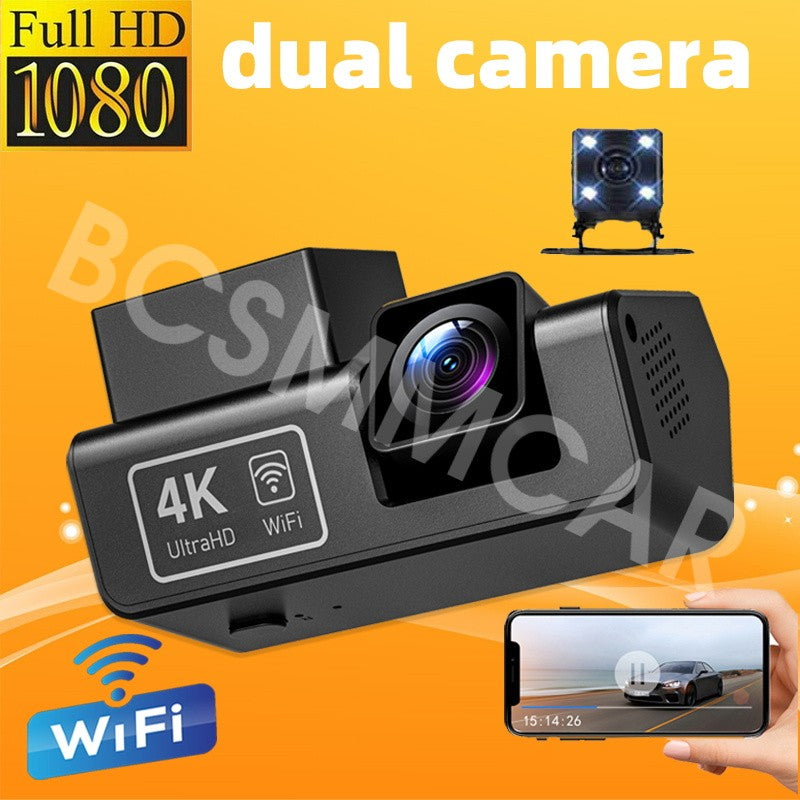 HD 1080P Loop Recording Car DVR Dual Lens Dash Cam WiFi Video Recorder Camera