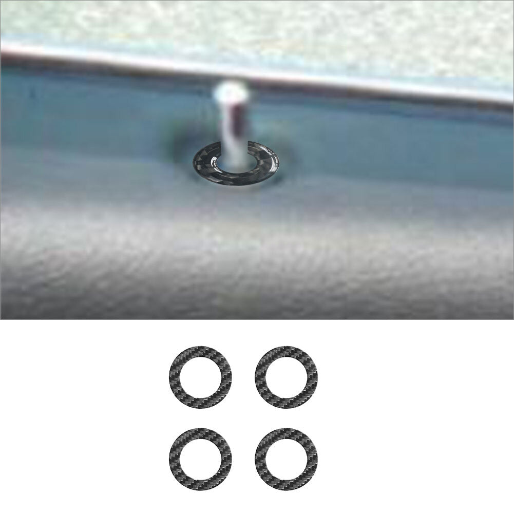 4-Piece Carbon Fiber Inner Door Lock Pin Cover Trim for Chrysler 200 Sedan