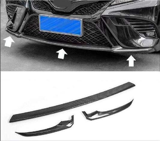 for Toyota for Camry XSE 2021-23 Carbon Fiber ABS Front Bumper Moulding Cover Trim3