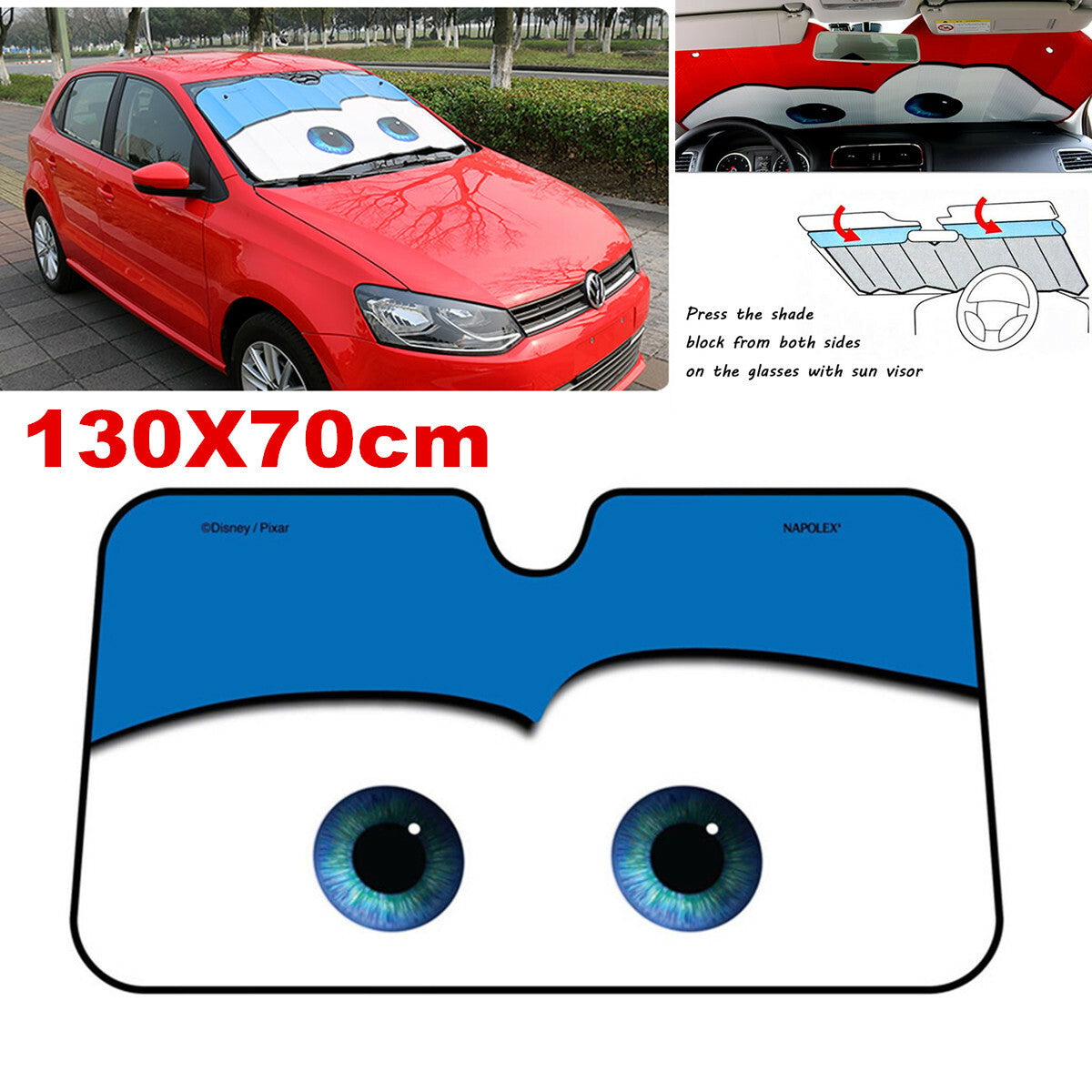 Car Front Rear Window Windshield Sun Shade Shield Cover Visor UV Block Foldable