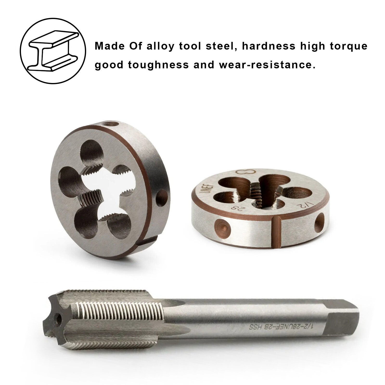 2-Piece 5/8 x 24 Tap and Die Set UNF HSS Thread Gunsmith (5/8 x 24) new n