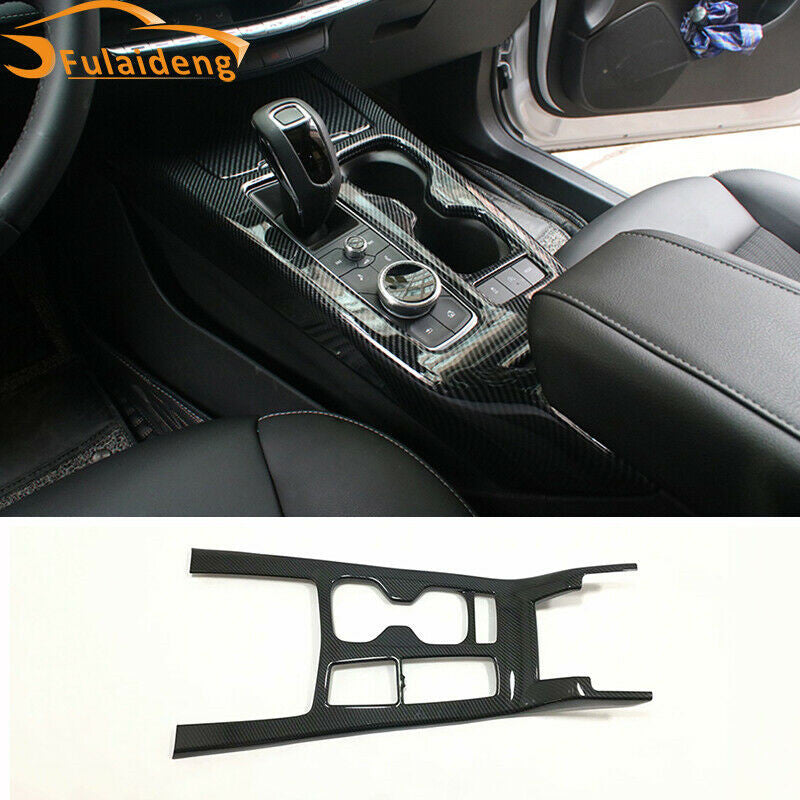 for Cadillac XT4 2018-2021 Carbon Fiber Control Gear Shift Box Panel Cover Trim