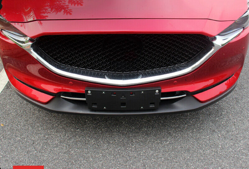ABS Chrome Car Front Bumper Lower Grille Cover Trim Decor for Mazda CX-5 17-2021