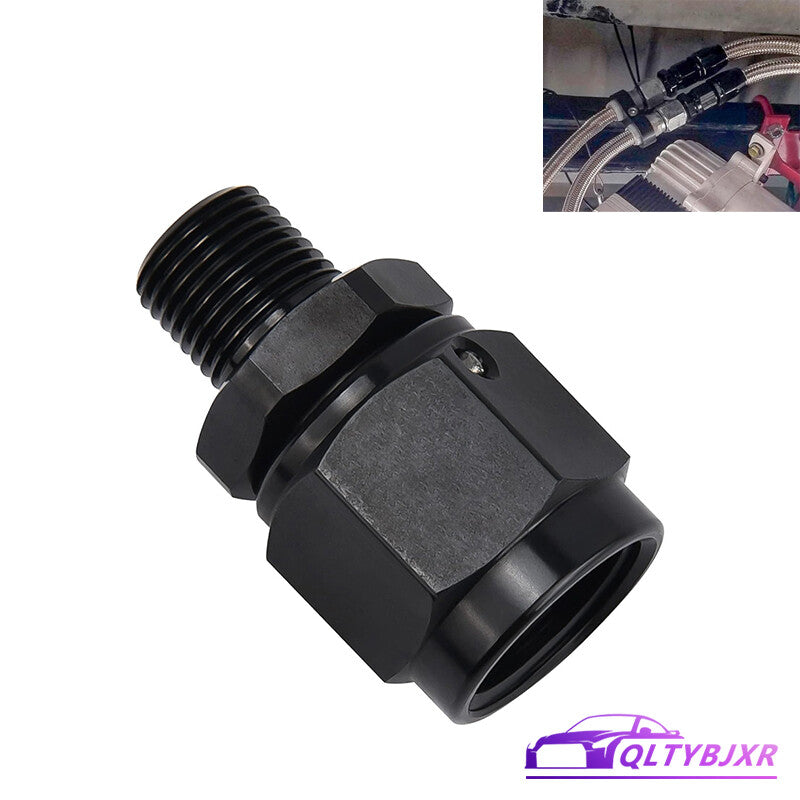 6AN AN6 Female Flare to 1/8NPT Male Straight Swivel Adapter Fitting Aluminum
