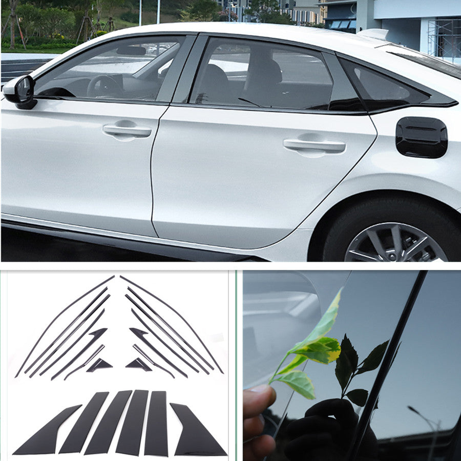 for Honda for Civic 22-23 Black steel Window Sill pillar Frame Molding Cover Trim B n