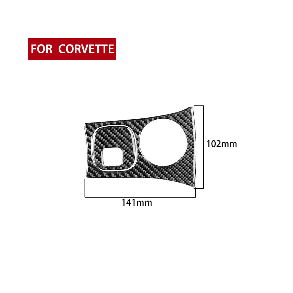 2¡ÁCarbon Fiber Key Ignition Switch Panel Cover for Chevrolet for Corvette C5 1998-04