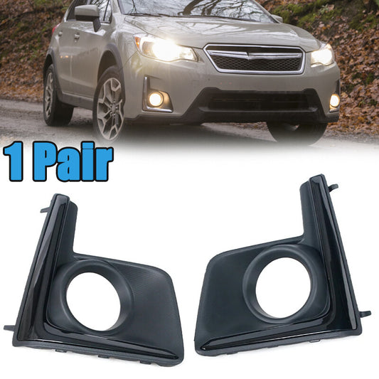 Left+Right Fog Lamp Cover Fog Light Bezel Trim for Subaru Crosstrek 2016-2017