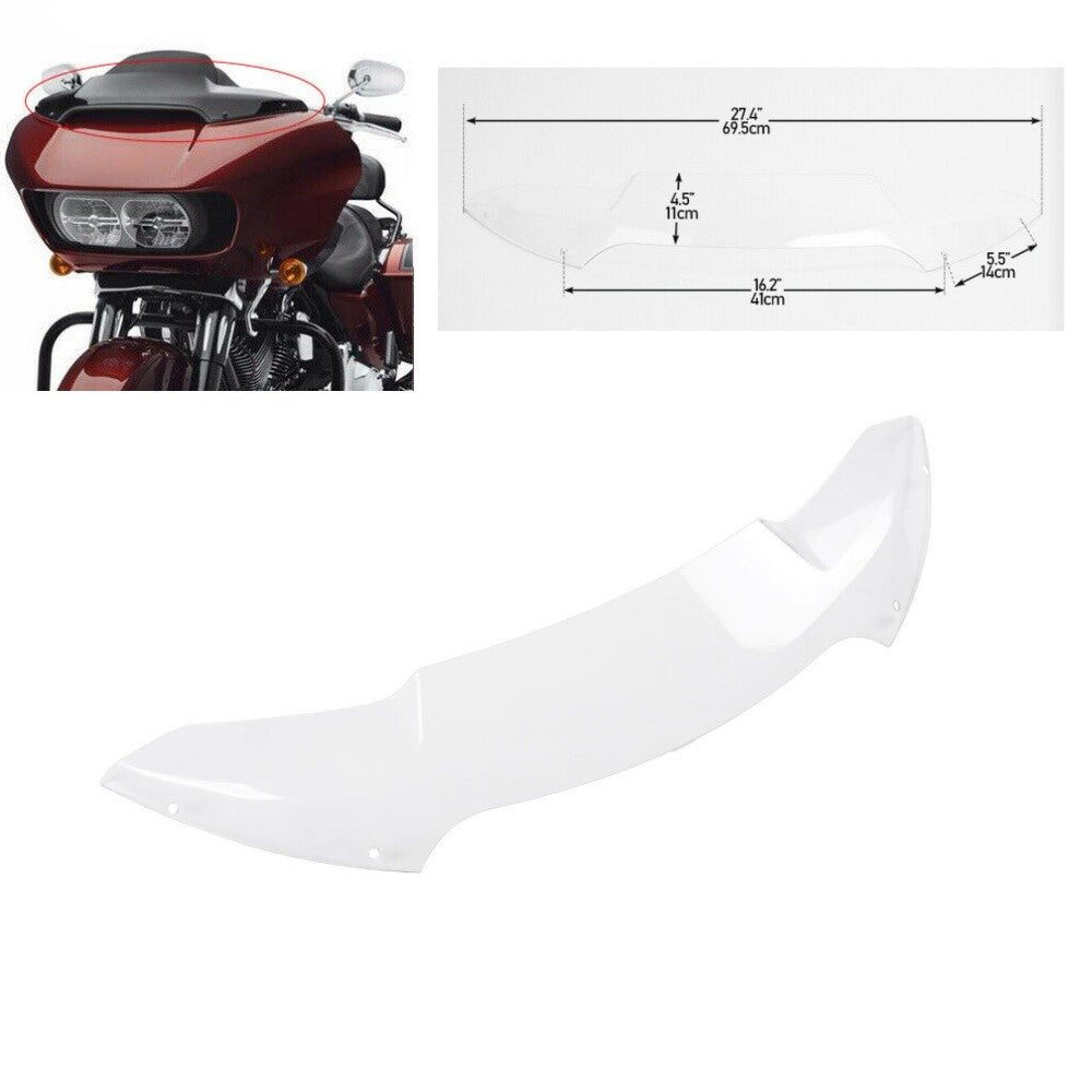 Motorcycle 4.5 Clear Front Windshield for Harley Davidson 2015-2023 Road Glide