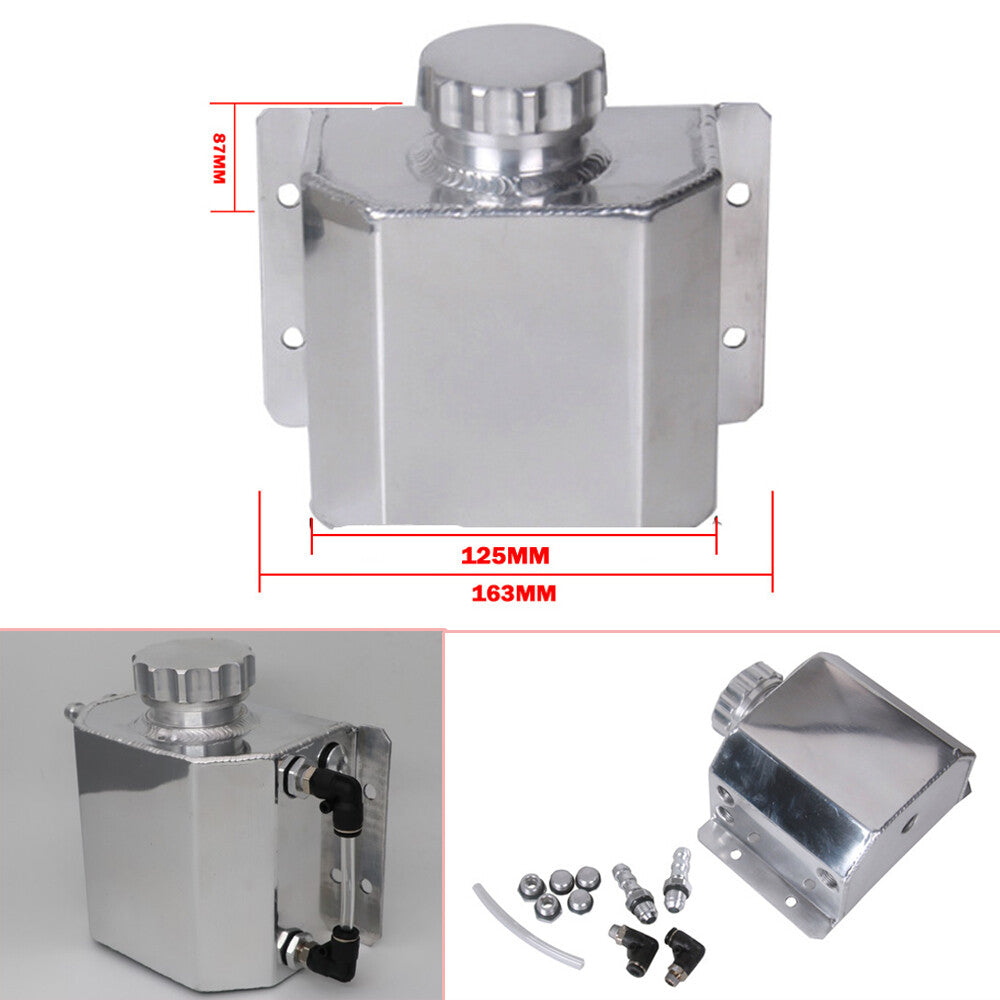 Universal Vehicle Aluminum Coolant Tank 1000 ml (1L) - Tank with Vent - n