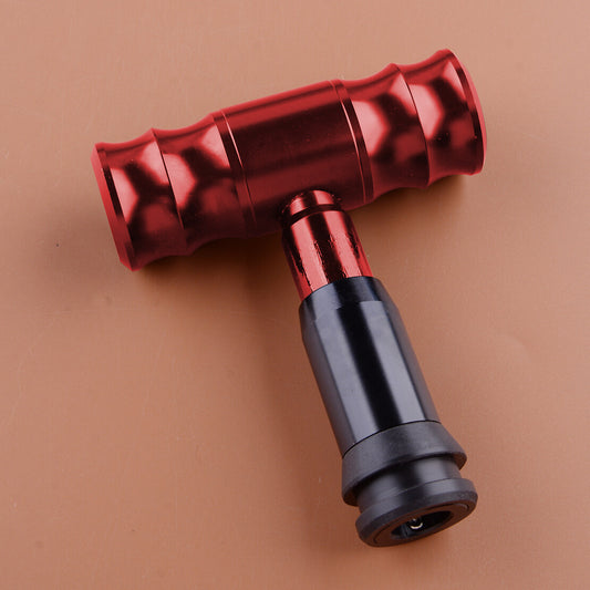 Red car automatic gear lever transmission shift knife with button universal v