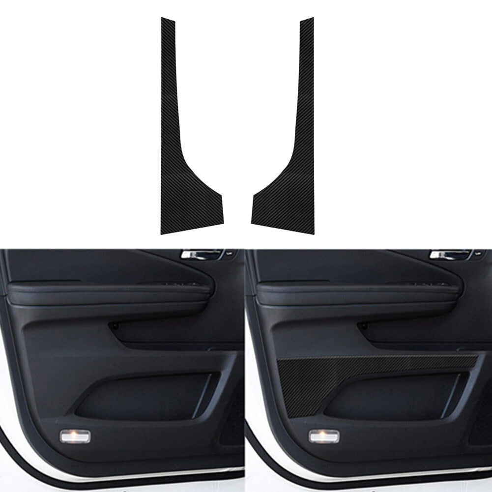 2X Carbon Fiber Front Door Panel Cover Trim for Honda Ridgeline 2017-2020