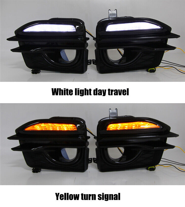 Pair Turn Signal Light Lamp Kit Yellow White Light for INFINITI Q70L 2015-2019
