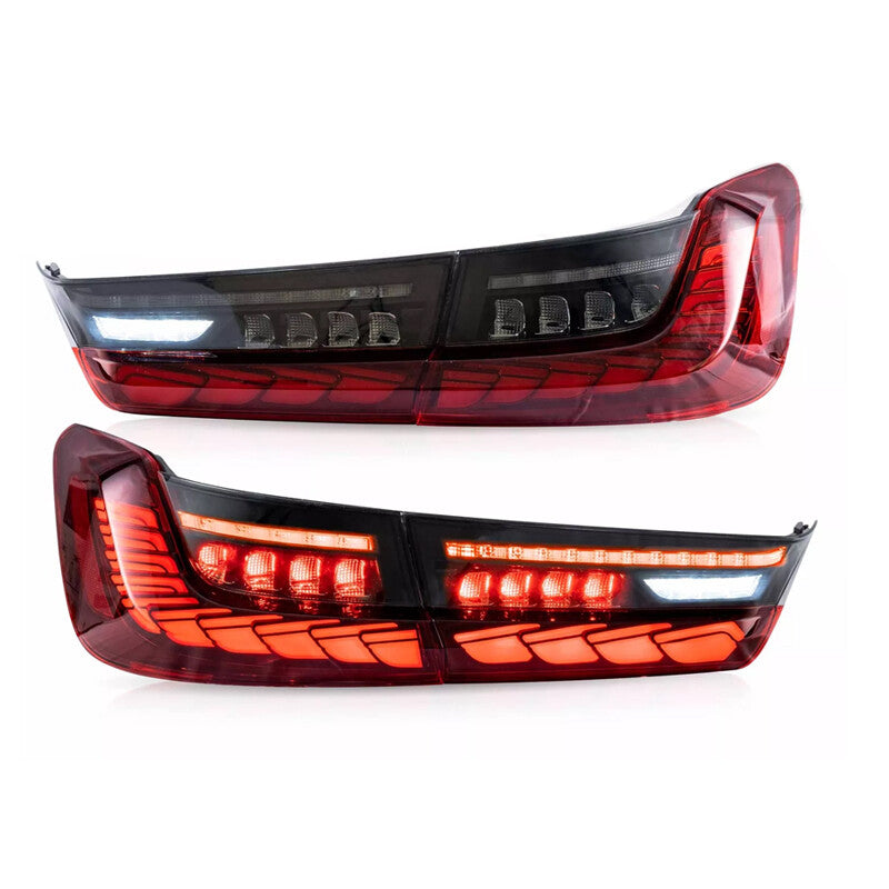 LHRH Red Style OLED Taillights for 2019-22 for BMW 3 Series G20 G80 M3 with Start-up