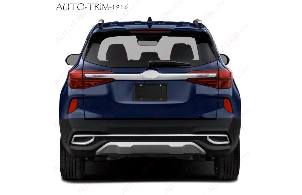 ABS Carbon Fiber Rear Bumper Cover protector for Kia Seltos Trim 2023-2022 n