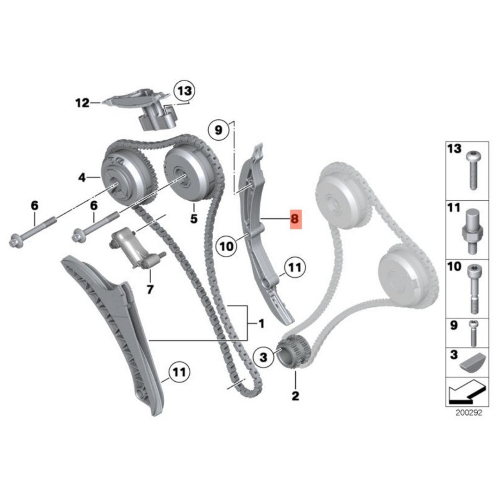 Timing Rails for BMW 550i 750i X5 X6 F02 F10 E70 10-22