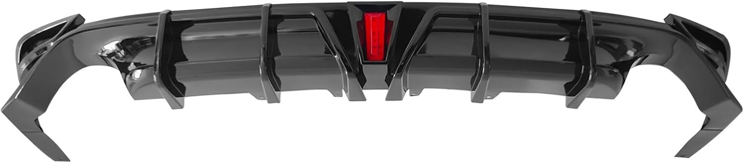 Fit 2018-23 for Camry LE XLE Black Rear Bumper Lip Spoiler Lower Diffuser LED n