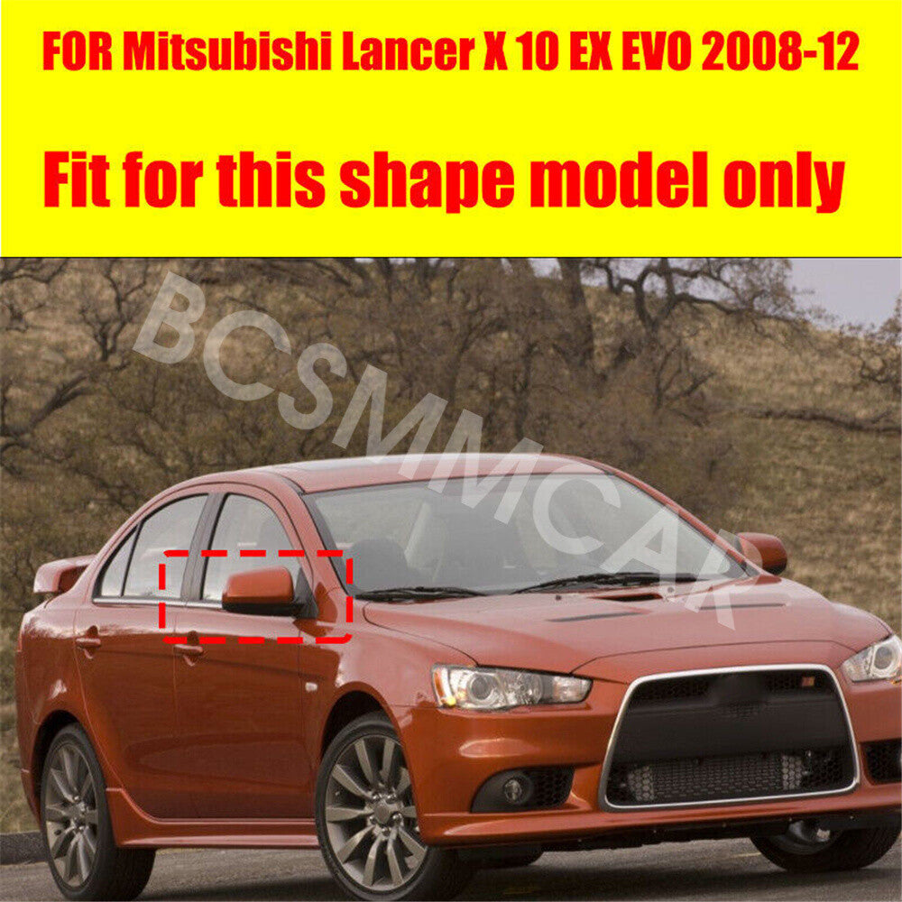 2x Side Door Mirror Cover protector Fit For 2008-2012 for Mitsubishi Lancer Sedan