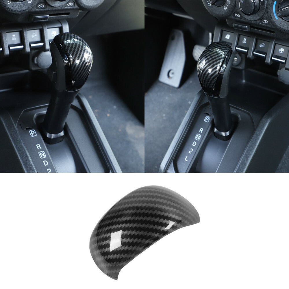 for Suzuki for Jimny 2019-2022 Interior Gear Shift Knob Cover Trim ABS Carbon Fiber