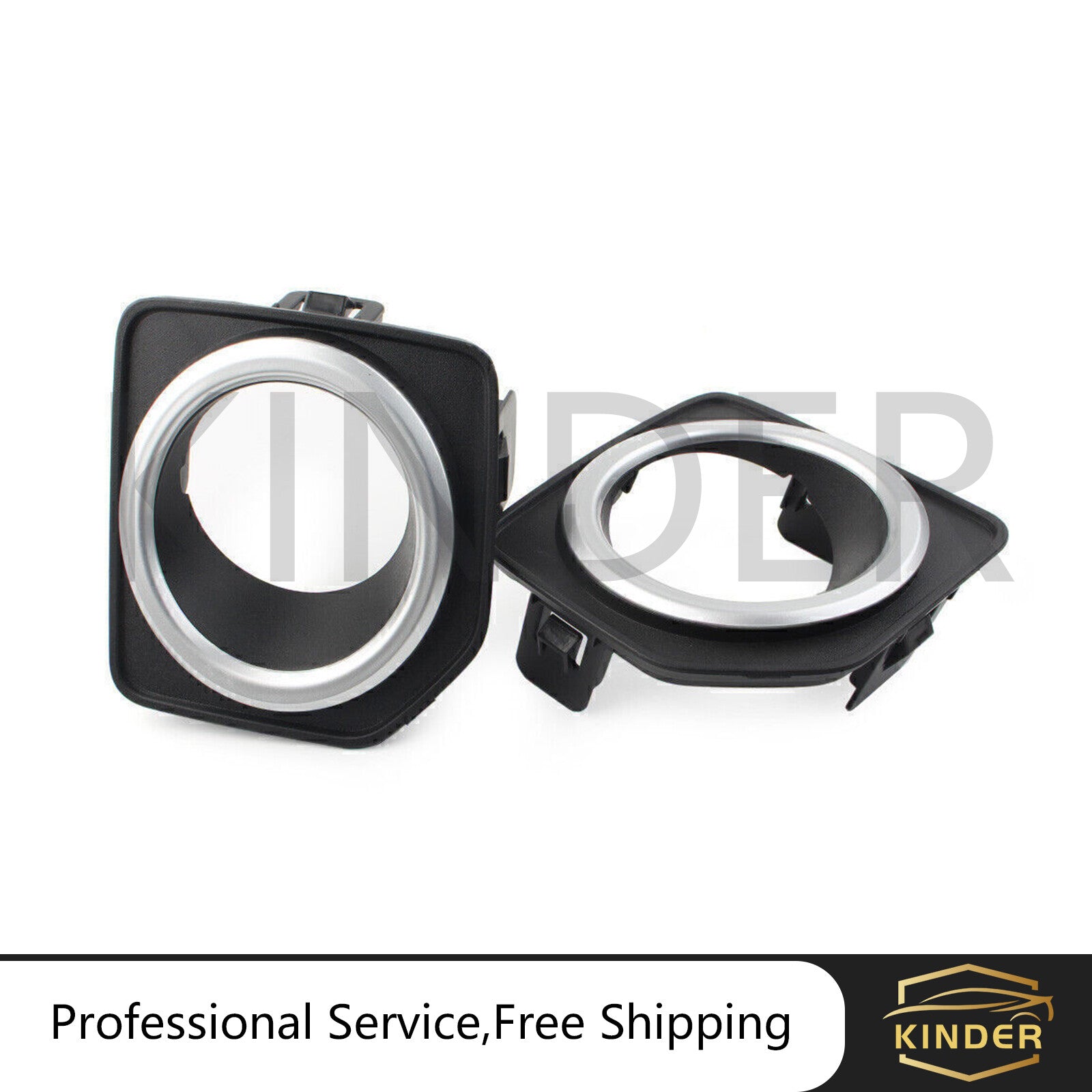2pcs Fit for Land Rover LR2 2013-2015 Front Left Right Fog Lamp Light Cover Trim Q