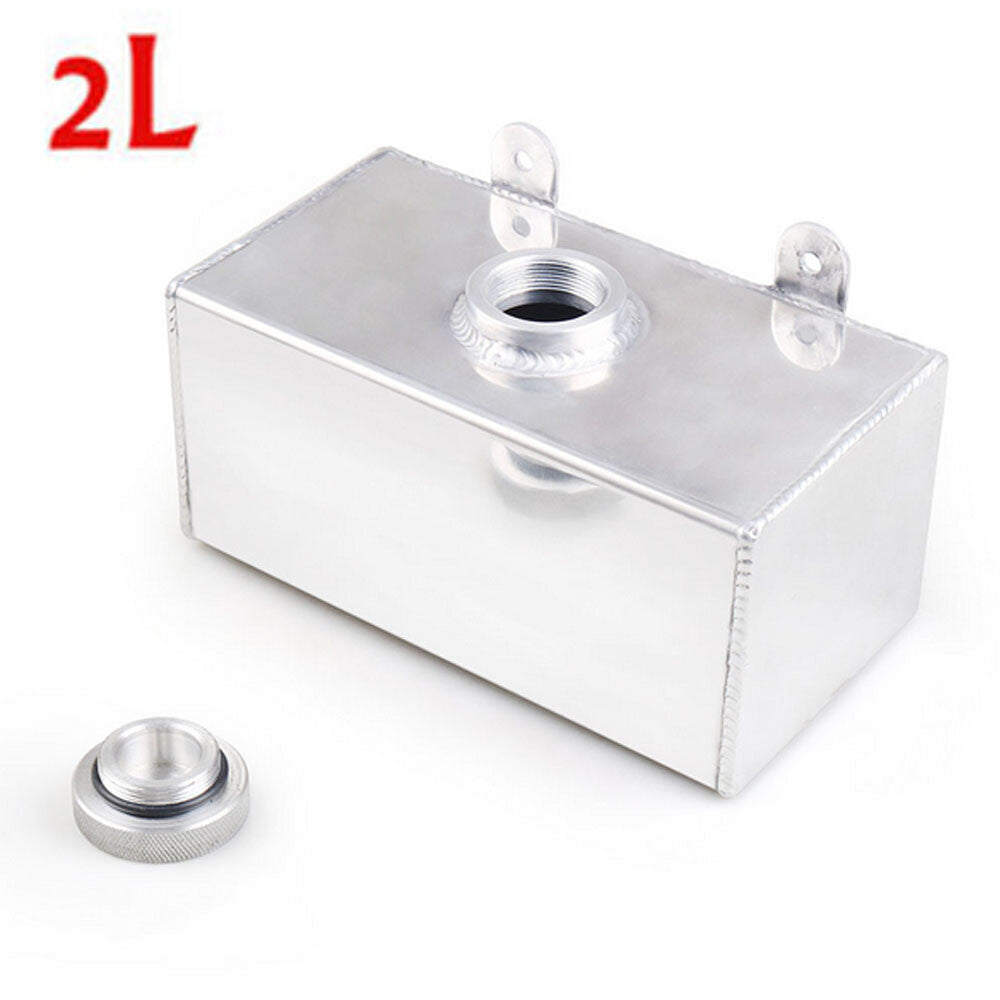 2L Aluminium Polished Windscreen Washer Bottle Intercooler Spray Tank With Cap