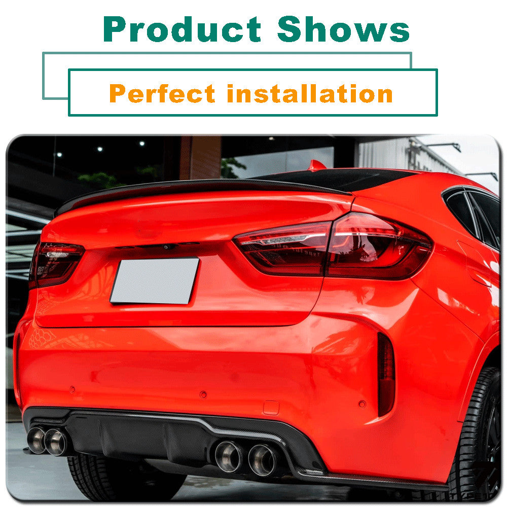 Carbon Fiber Rear Bumper Diffuser Lip Spoiler for BMW F85 X5M F86 X6M 2016-2018
