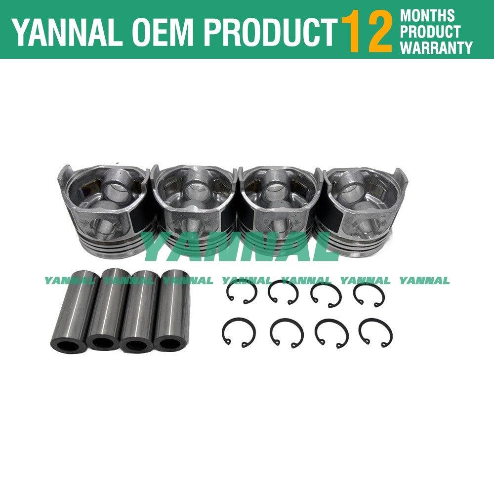 New piston kit and ring STD for V1305 engine, 4 cylinders, 76 mm.