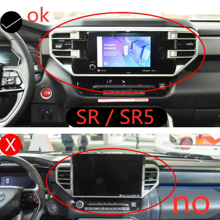 Fit For Tundra 2022 2023 Dashboard center Air Vent Trim Carbon fiber Kit v