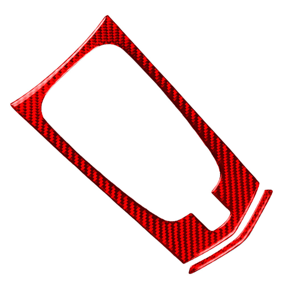 Carbon Fiber Center Gear Shift Interior Cover Trim Red for Cadillac CTS 2008-13