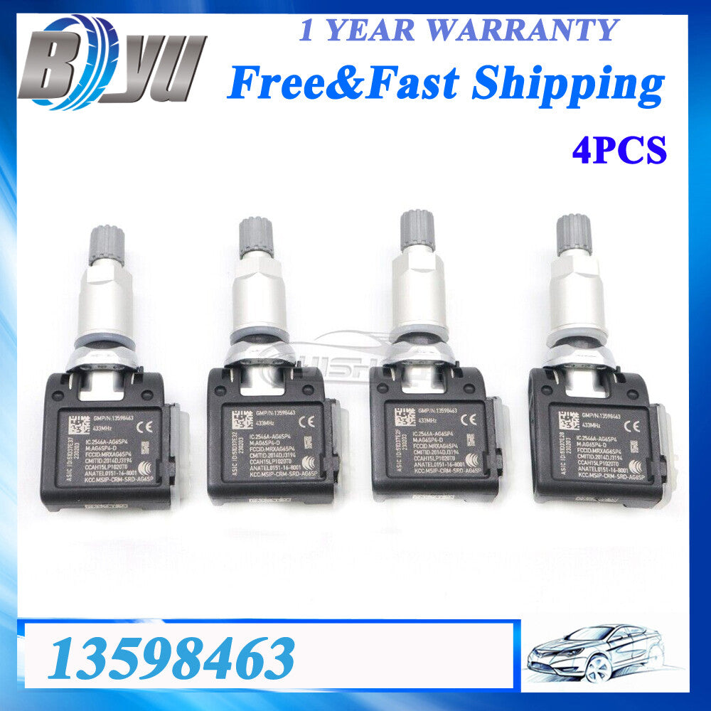 4PCS TPMS Tire Pressure Monitor Sensor 13540605 for Silverado Camaro for Sierra GM