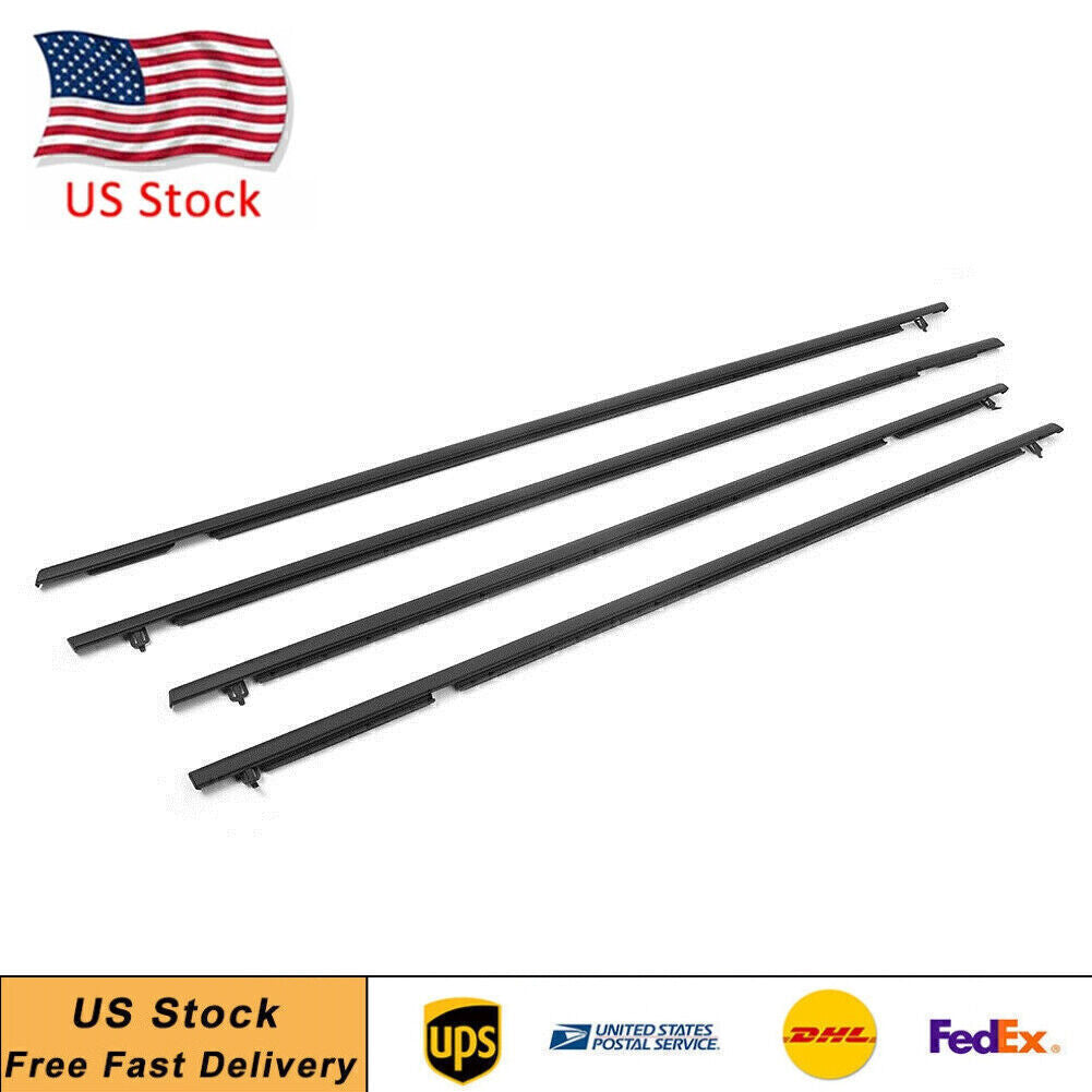 4x Outside Window Moulding Weatherstrip Seal Belt Fit for Honda for Civic 2006-2011 10