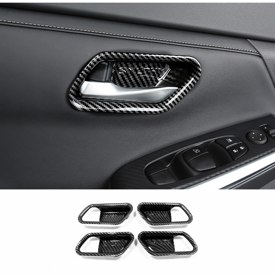 4Pcs Carbon Fiber Door Panel Cover Trim for Infiniti FX 2009-13/QX70 2014-2017 v