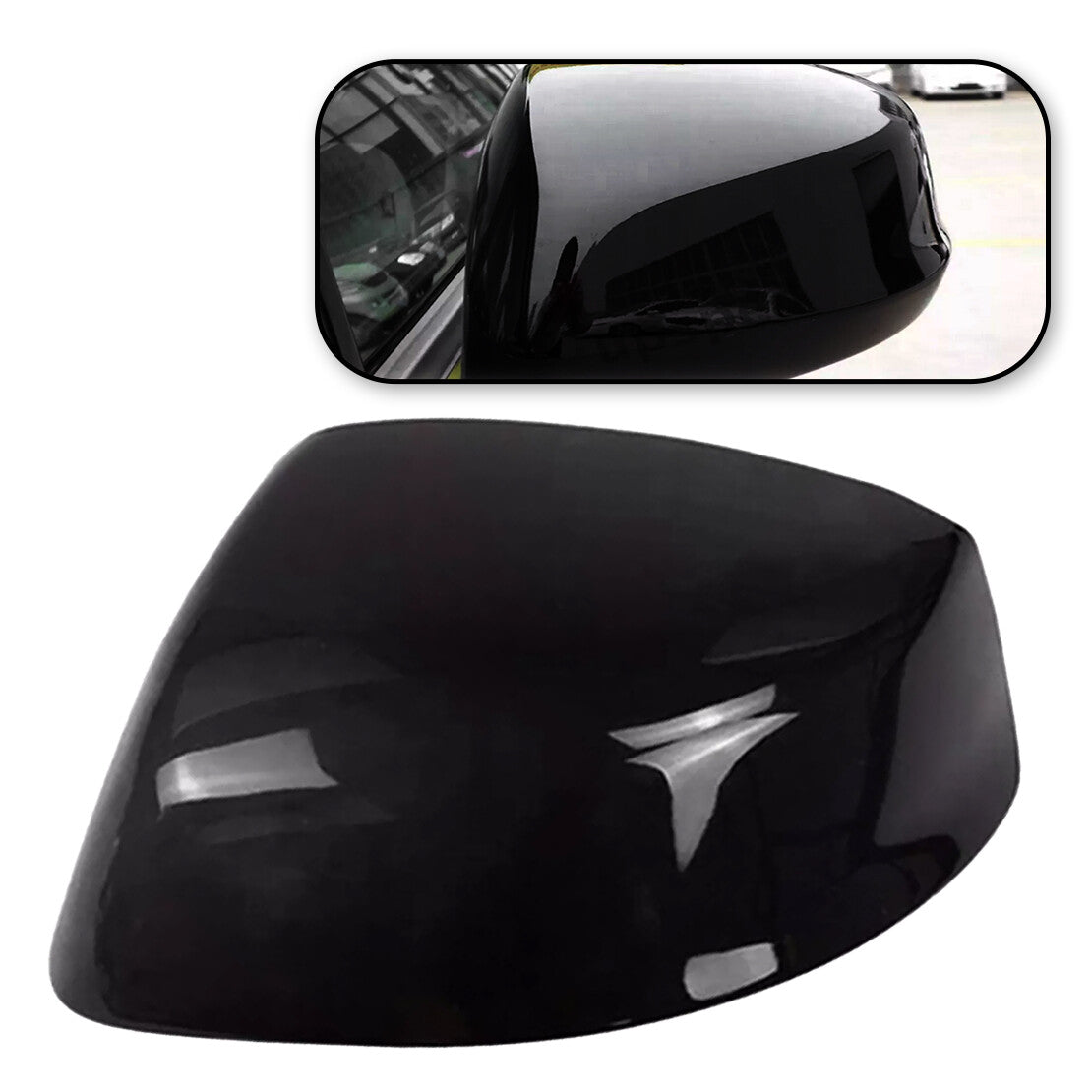 Black Side Mirror Cover Cap Left Side Fit for for Honda for Civic 2012 2013 2014 2015 v