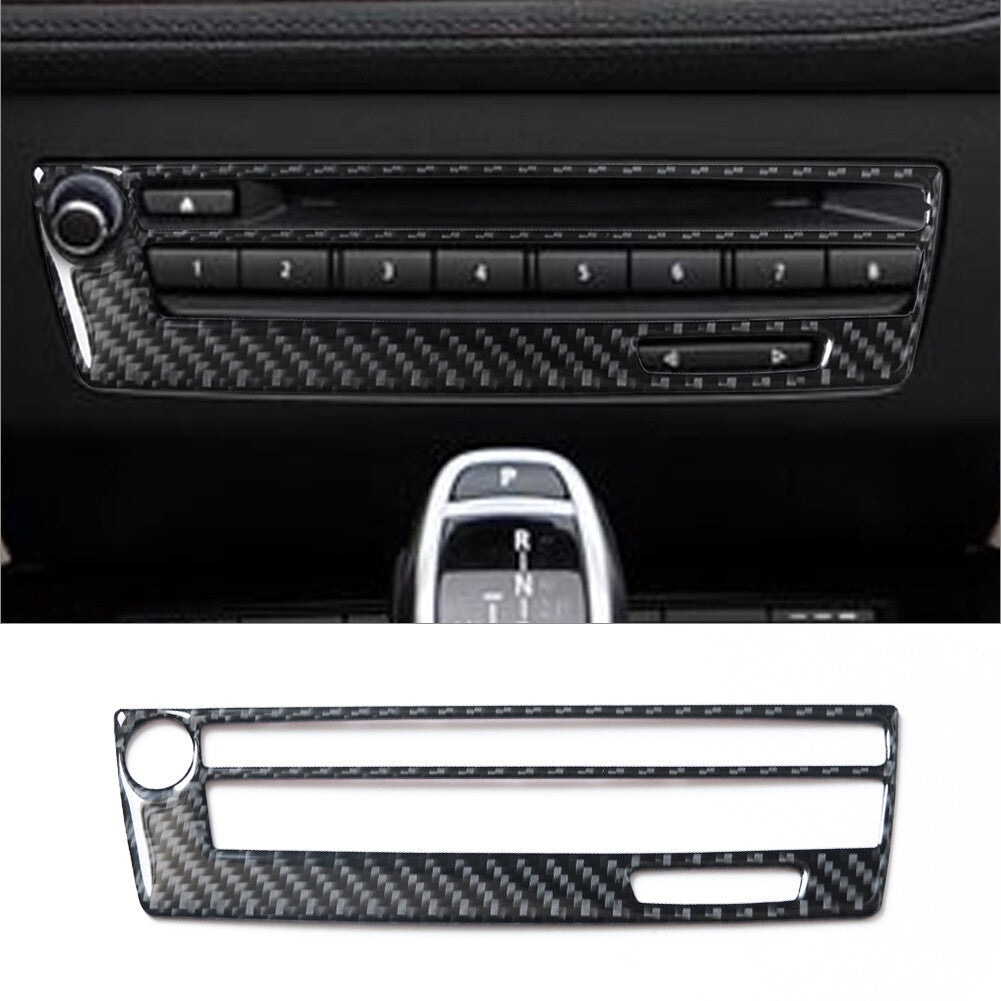 Rear Air Conditioner Panel Trim Interior Carbon Fiber for VW for Passat 2006-11 Red v