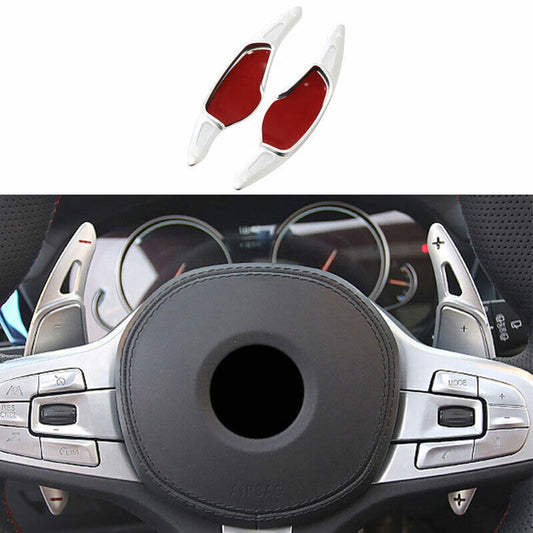 Silver Inner Steering Wheel Shift Paddle Extension for BMW 3-Series G20 2019-23