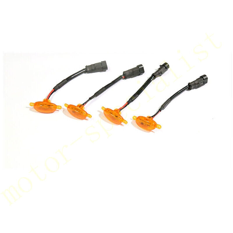 4Pcs For Titan 2017-2021 Grille LED Amber Light Style Grill Trim v