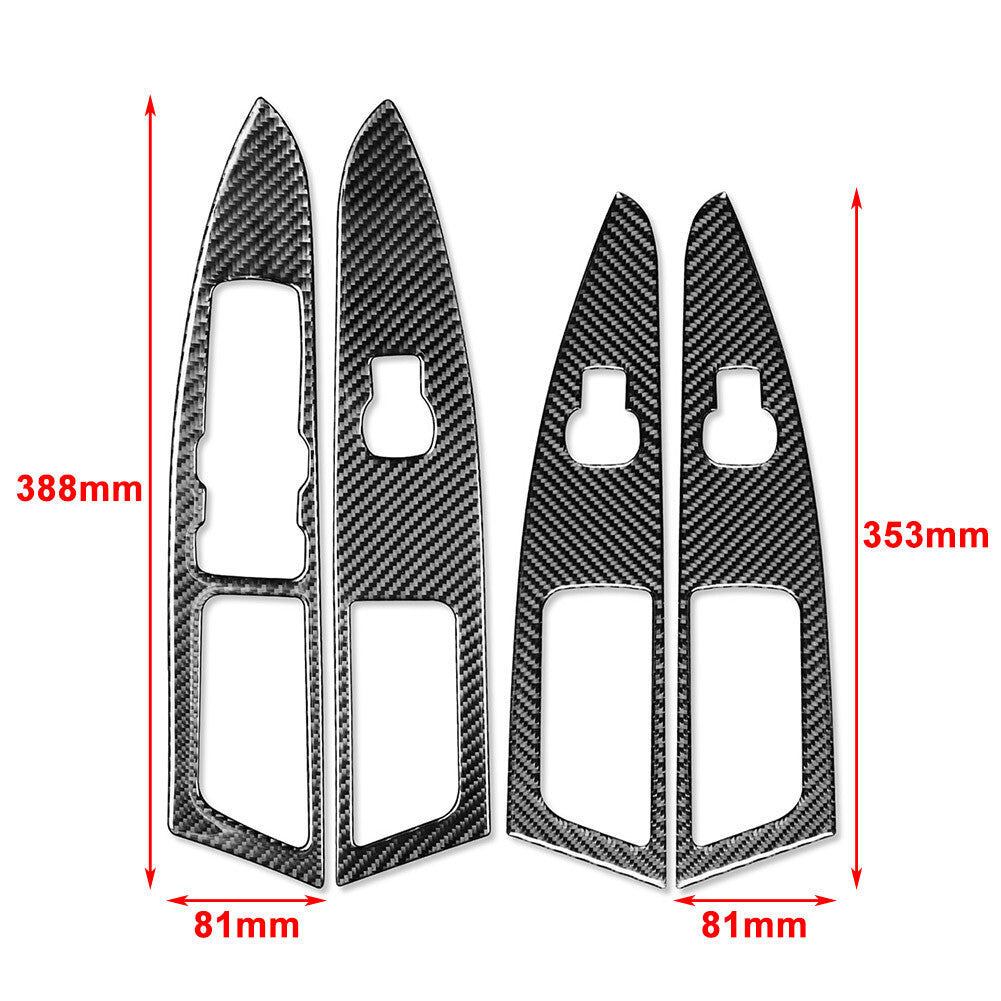 4 Pcs LHD Window Lift Panel Switch Cover Trim for Ford Mondeo 2018-2019