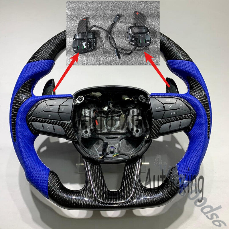 100%Real Carbon Fiber Paddle Shifters for Dodge Charger for Challenger SRT R/T 2015+