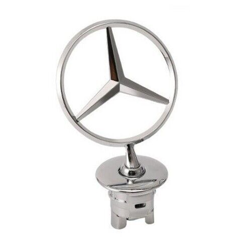 Suitable for Mercedes-Benz Chrome front hood trim star mounting badge CES AMG