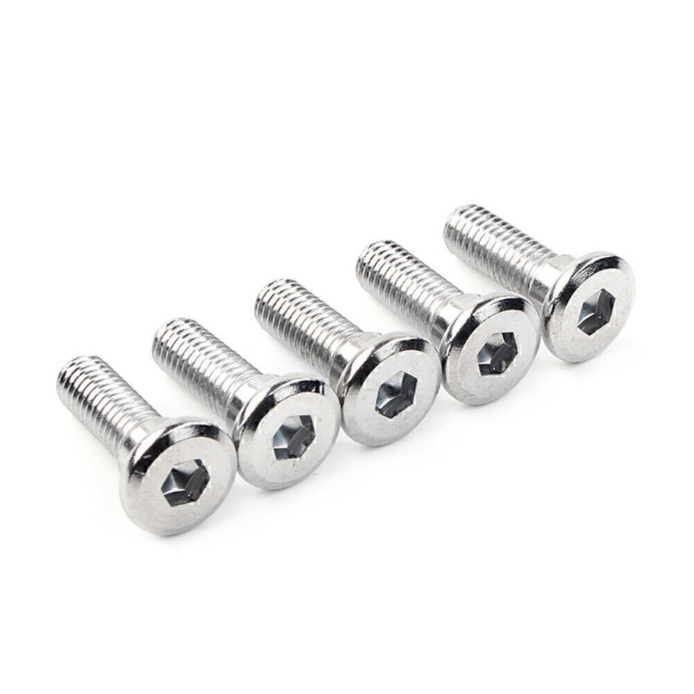 Steel Bolts Ti Hex Socket Disc Brake Rotor Screws Fasteners 5x M8x25mm x 1.25 po