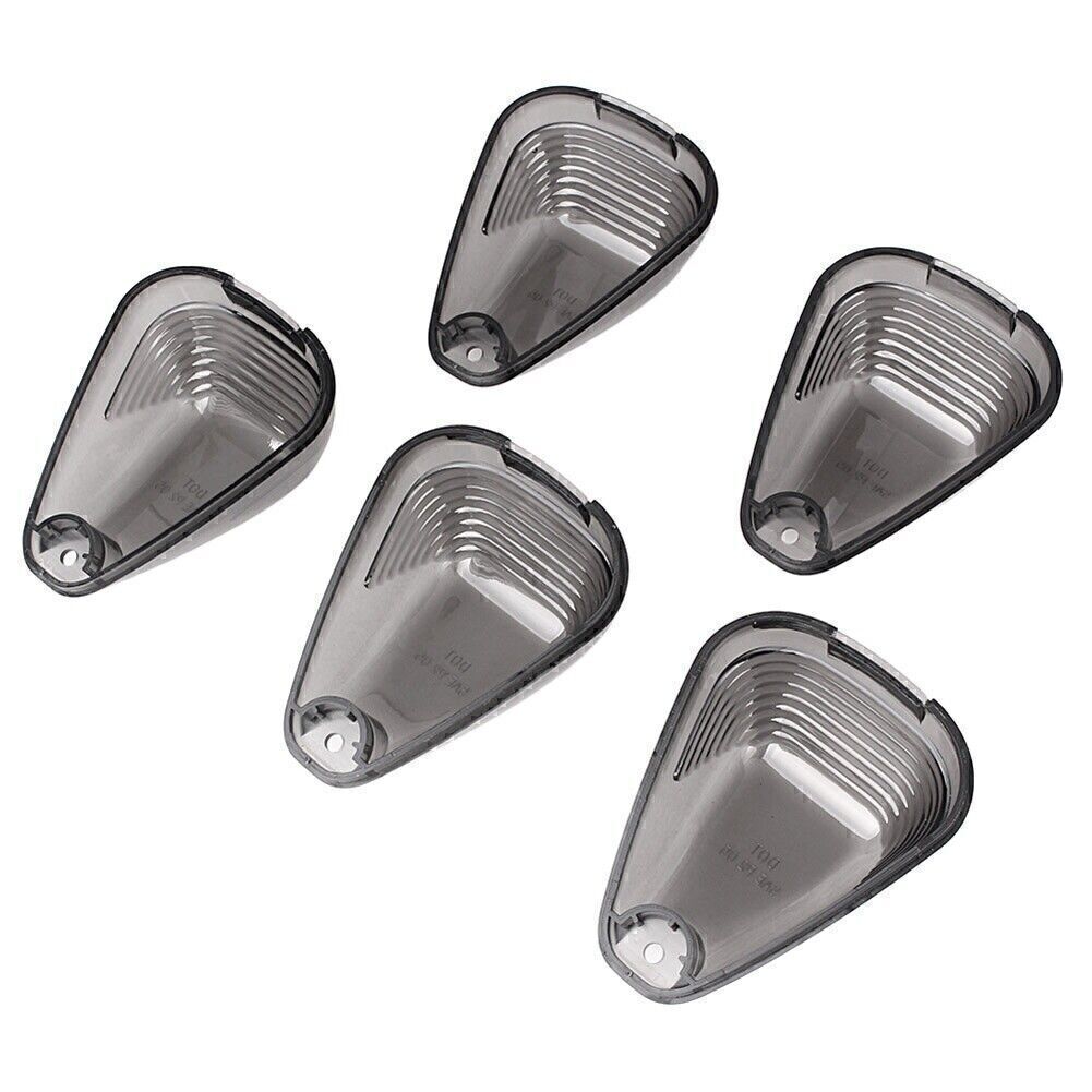 5pcs Smoke Roof Cab Marker Top Light Lens Covers for Ford F250-550 Superduty New