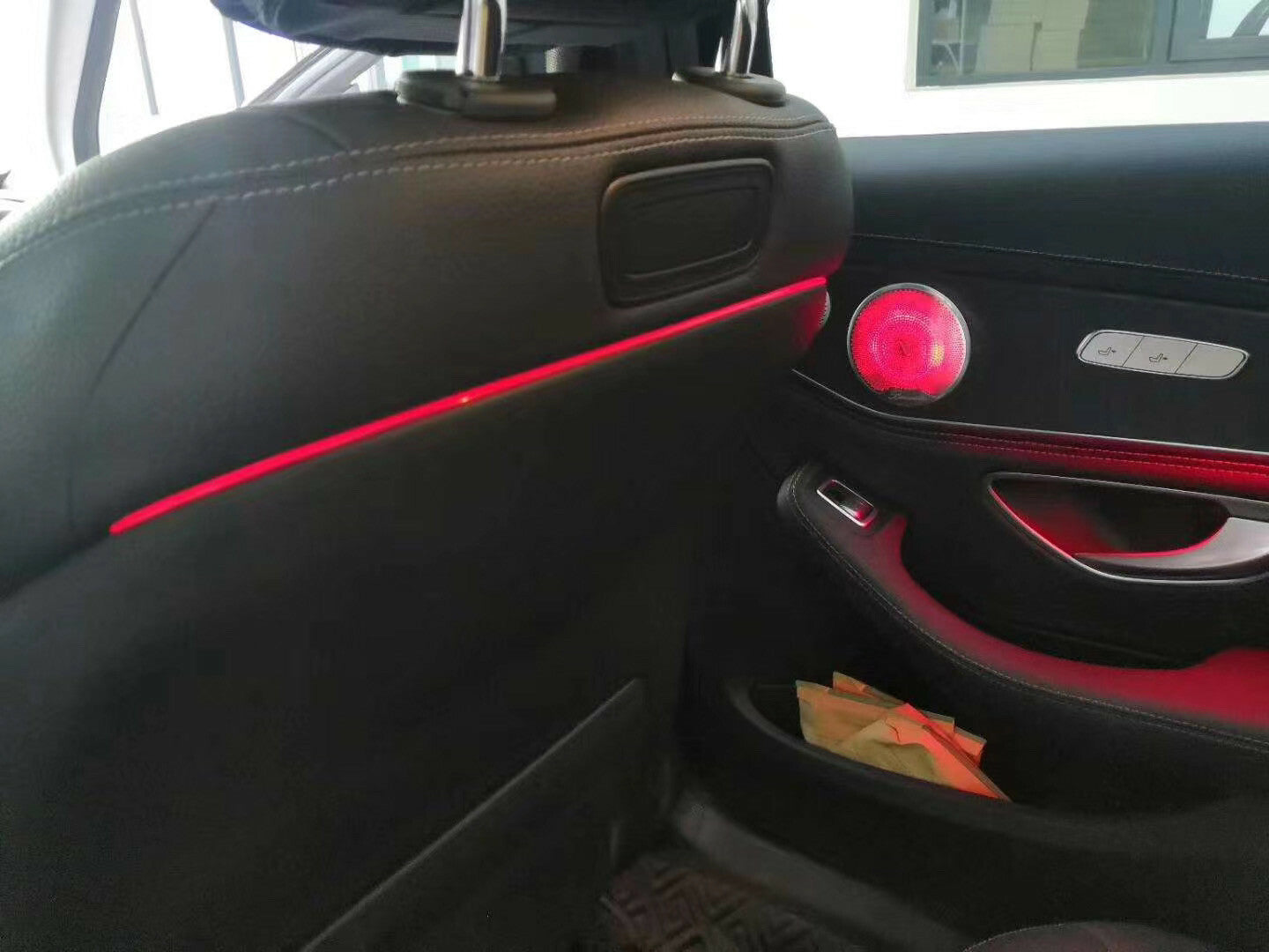 Illuminated Retrofit LED Ambient Backrest light for Mercedes W205 C GLC 15-20 v