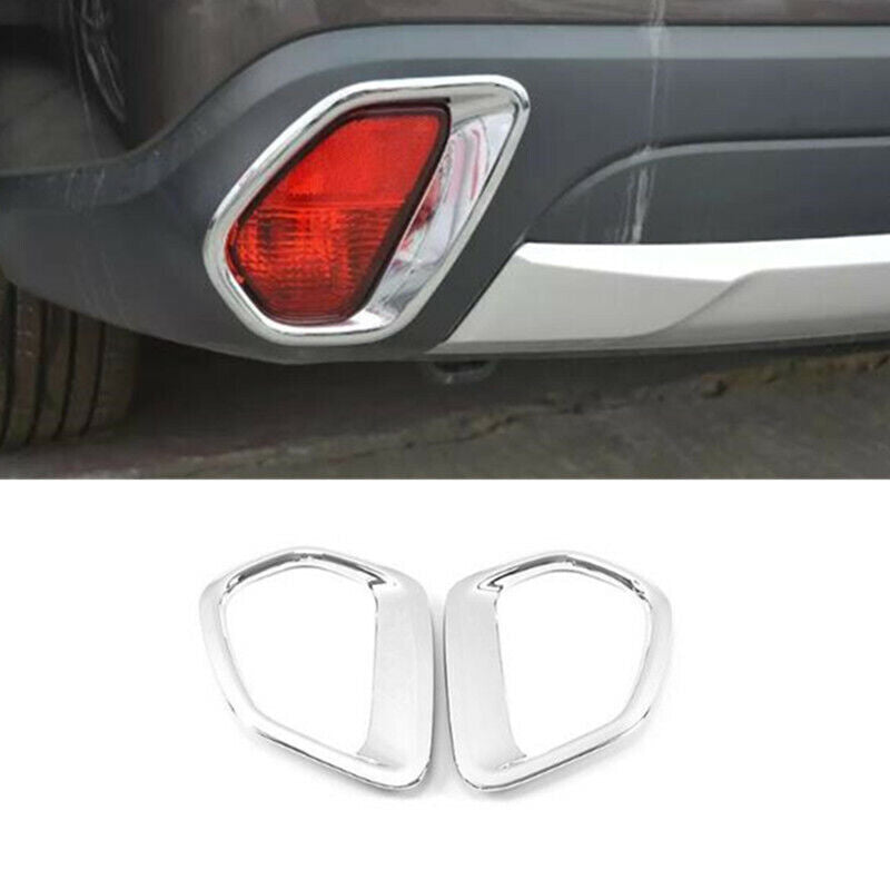 Chrome 2X Rear Fog Lamp Light Frame Cover Trim for Mitsubishi Outlander 2016-21