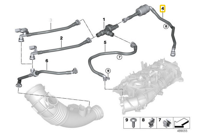 Fuel Tank Breather Valve Hose For G20 320i 330i 330iX M340i B48C B48D B46D v