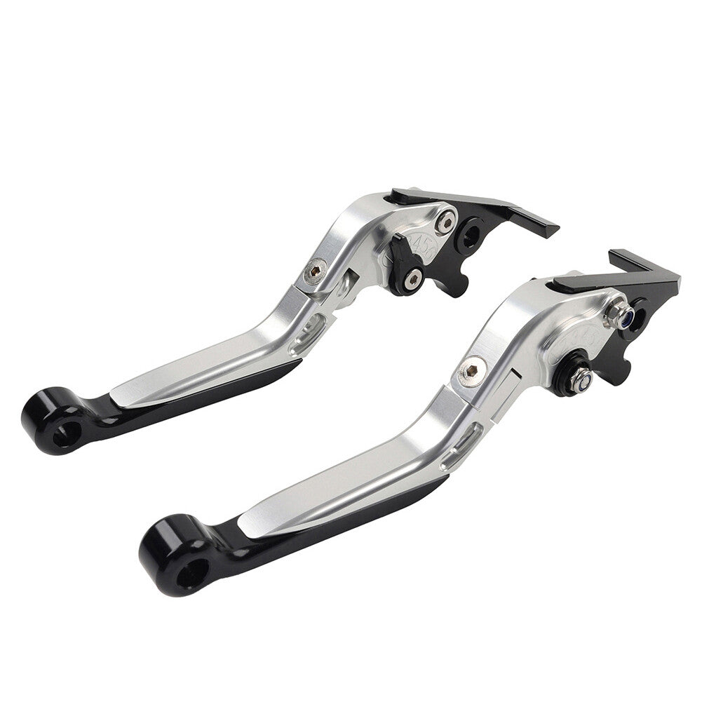 CNC Folding Extendable Brake Clutch Levers for Kawasaki Z1000 ZX9R ZX6R Silver Q