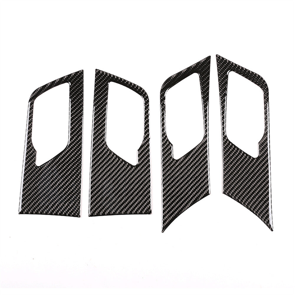 4¡Á Carbon Fiber Interior Door Handle Panel Cover for T@yota Highlander 2009-2013