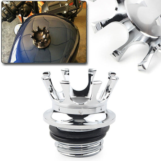 Crown Gas Cap Fuel Tank Cover Right-hand Thread for Harley Sportster Chrome Q