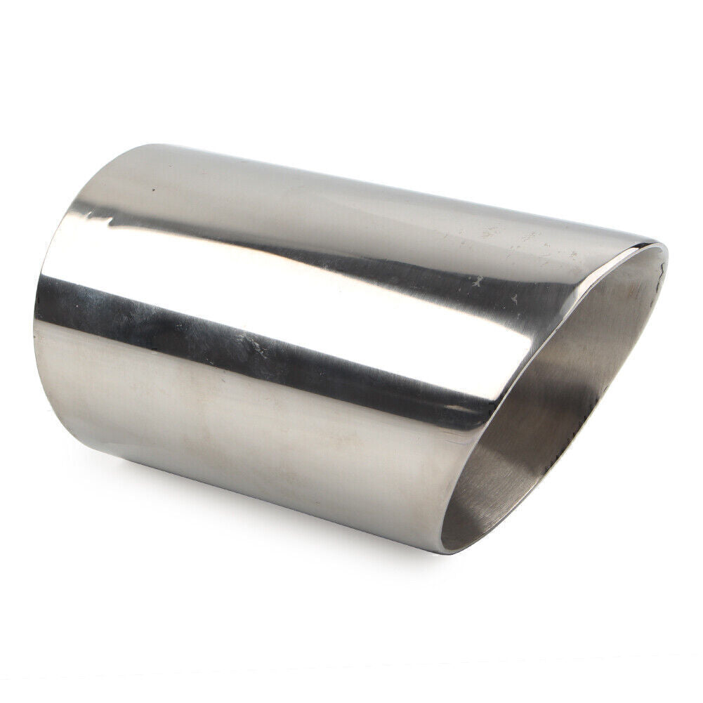 Stainless Steel Car Rear Dual Exhaust Pipe Tail Muffler Tip Throat Tailpipe 89mm