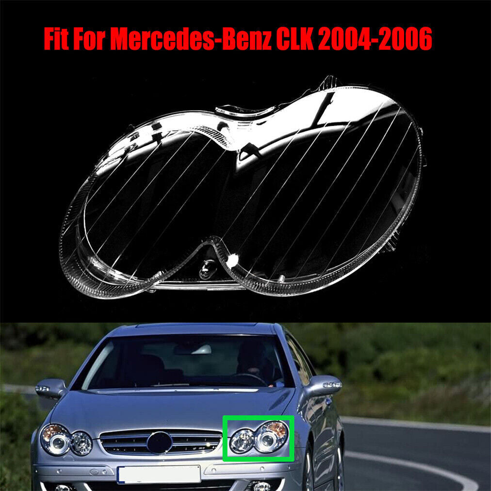 for Mercedes-Benz CLK 2004-2006 Left Side Headlight Headlamp Clear Lens Cover