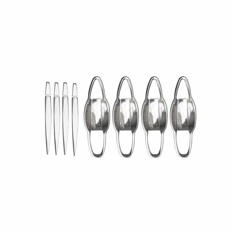 for BMW X1 F48 2016-22 Silver Steel Outside Door Bowl Handle Molding Cover Trim