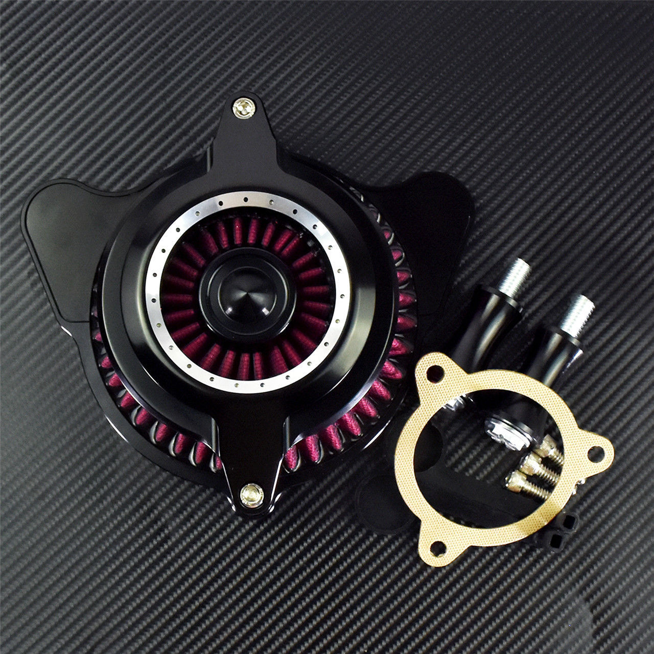 Chrome Circle Air Cleaner Intake Filter Fit for Harley Touring 08-16 Softail Q